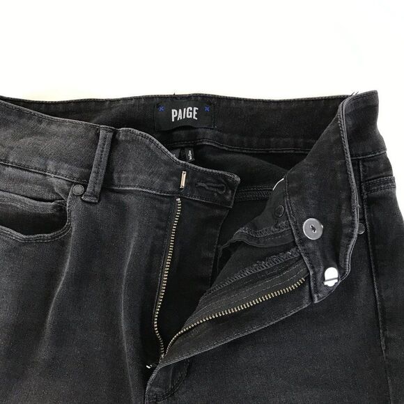 PAIGE Margot Ankle Skinny Jeans Size 28 Sweetheart Waistband Total Eclipse Black - Picture 6 of 16